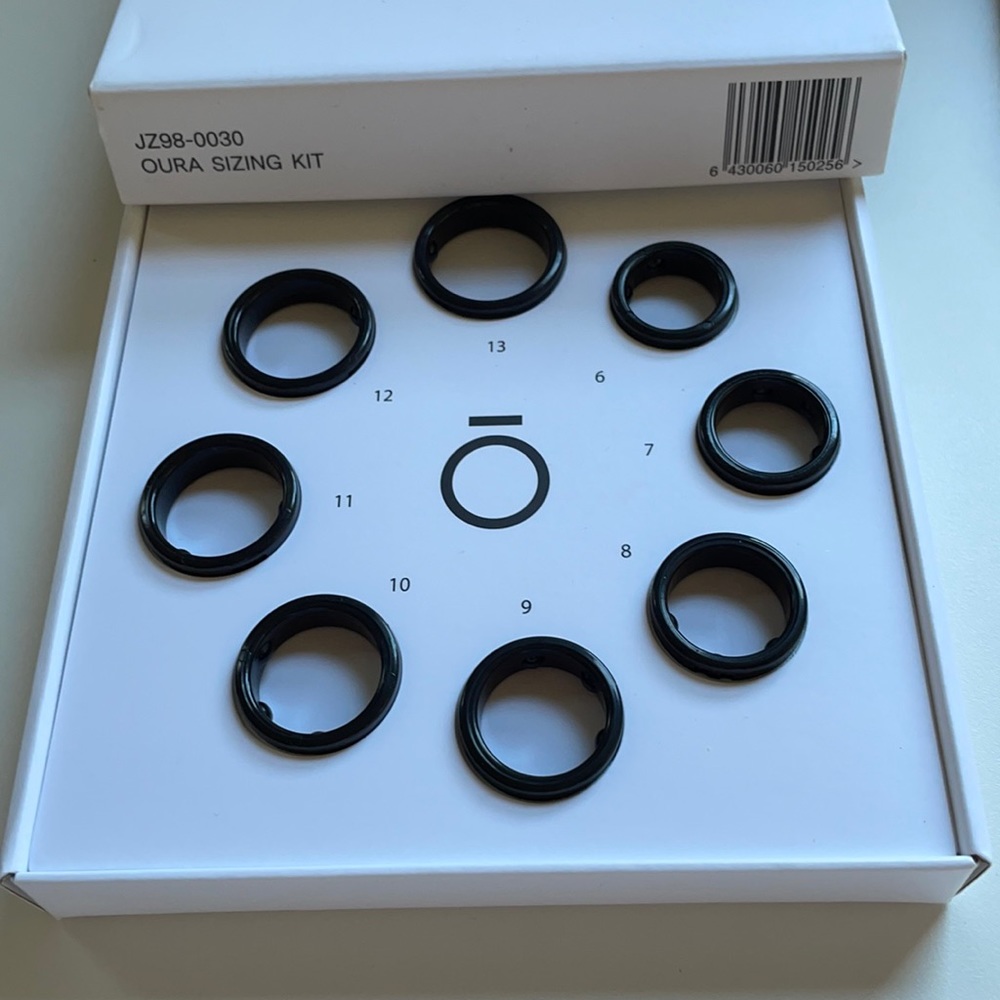 Oura ring sizing kit.
